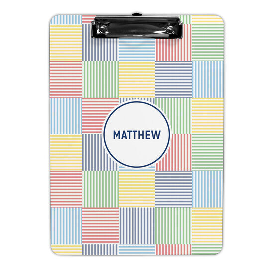 Blue Seersucker Patch Clipboards